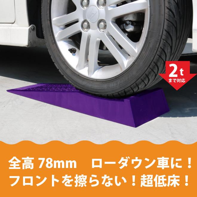 KIKAIYA カースロープ 超低床 2個セット ローダウン車対応 軽量 コンパクト ジャッキアシスト プラスチックラダーレール キャリーバッグ付｜kikaiya-max｜03