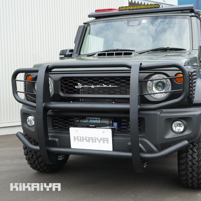 ジムニー ビッグブルバー JB64 JB74 フロントブルバー グリルガード カンガルーバー プッシュバンパー KIKAIYA
