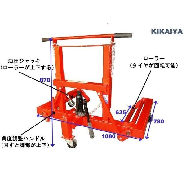人気スポー新作 トラックタイヤドーリー600kg すご楽 ホイールドーリー