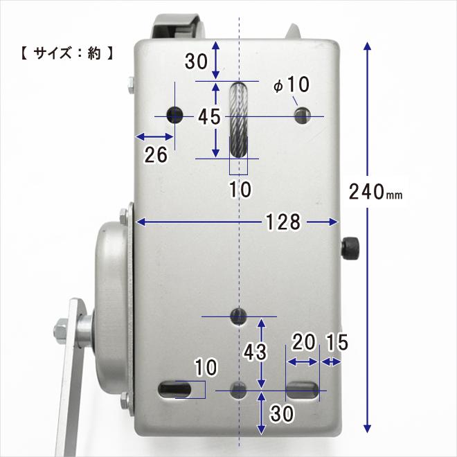 キチガイ KIKAIYA（キカイヤ） ハンドウインチ ワイヤー15m 牽引能力545kg