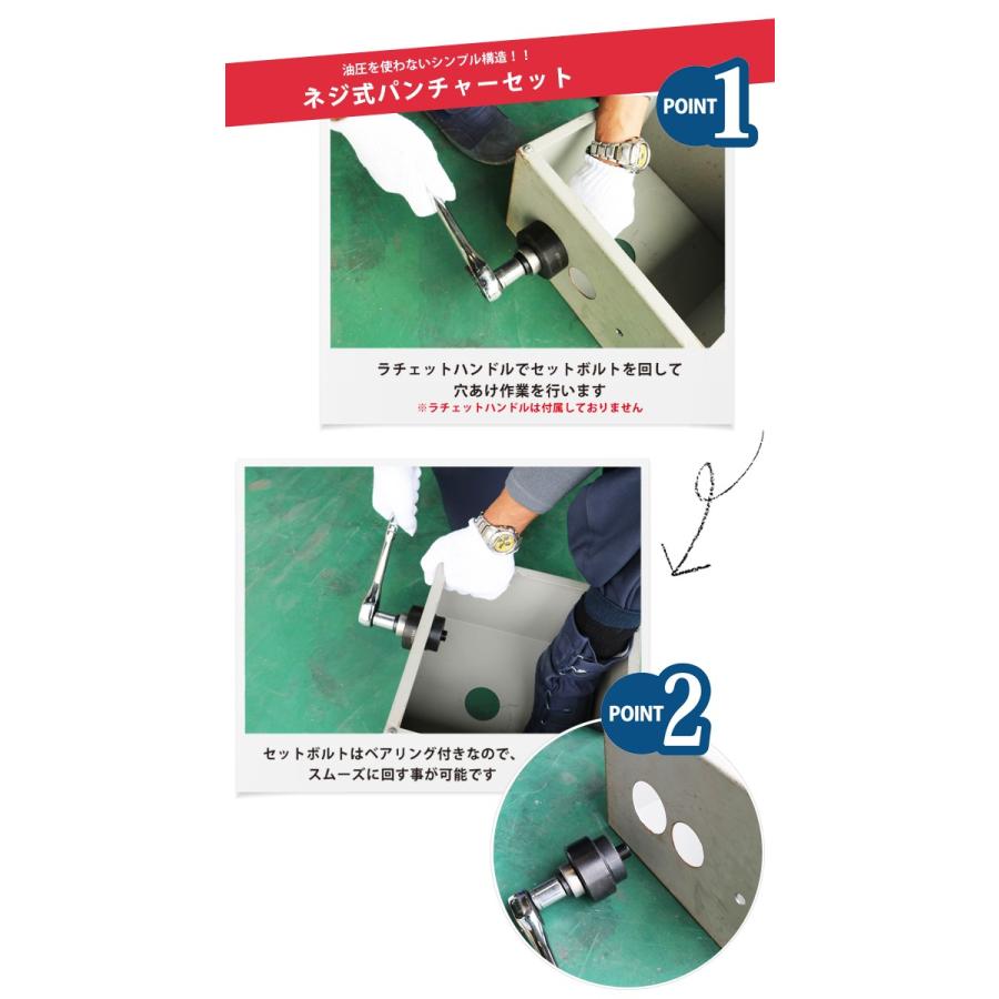 ノックアウトパンチ ダイス2個セット パンチャーセット Kikaiya Pt 2c Kikaiya Work Shop 通販 Yahoo ショッピング