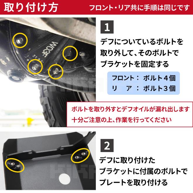 KIKAIYA（キカイヤ） ジムニー デフガード セット JB64 JB74 デフ