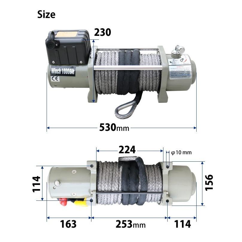 電動ウインチ 楽天市場】【GW限定クーポン配布中】電動ウインチ 24V 10000LBS 防水