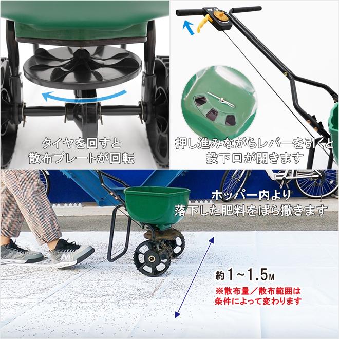 KIKAIYA（キカイヤ） 肥料散布機 手押し式 容量15L 散布器 ロータリー