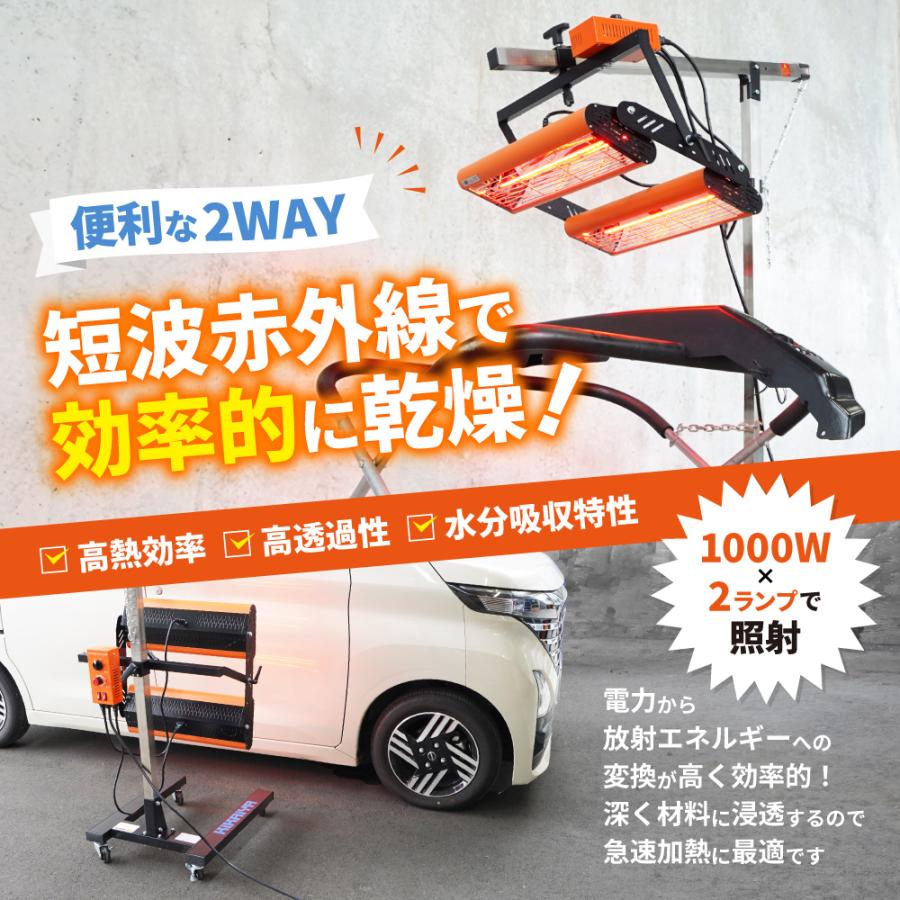 KIKAIYA（キカイヤ） 短波赤外線ランプ 2000W 100V 200V ペイント