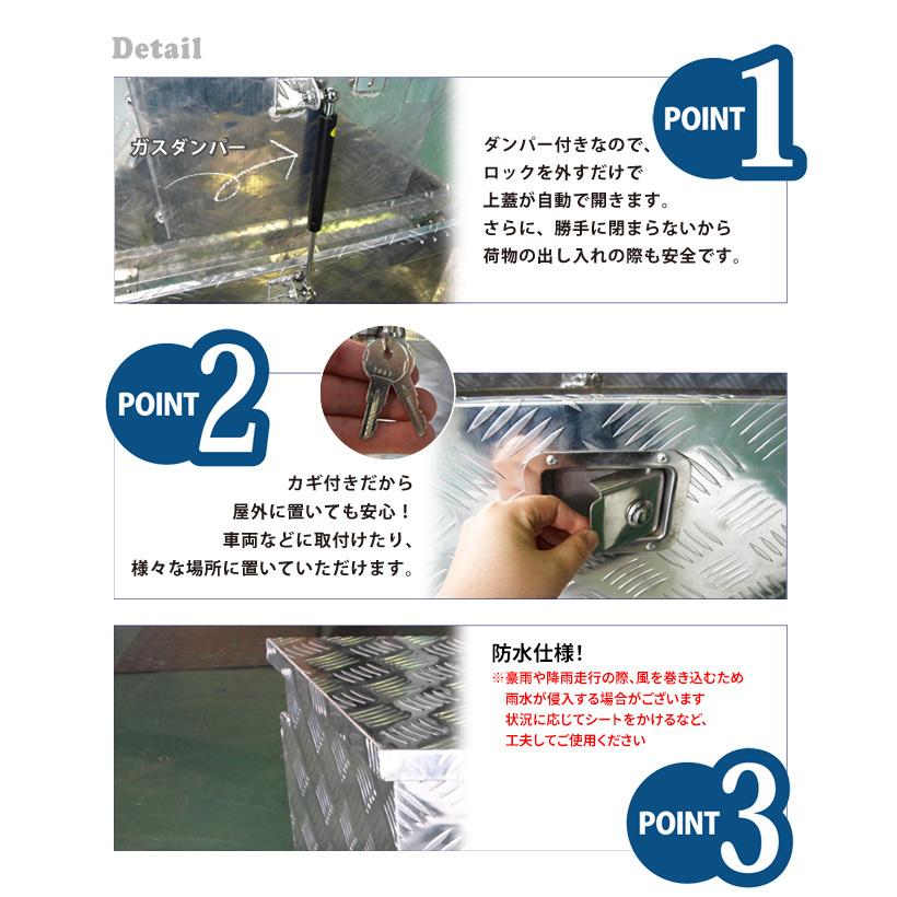 KIKAIYA トレーラーボックス 730×390×460mm 台形 アルミボックス 