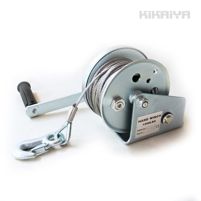 ハンドウインチ オートブレーキ付 ワイヤー15ｍ牽引能力545kg 手動ウインチ 回転式 ミニウインチ ウィンチ Kikaiya Hu 6 Kikaiya 通販 Yahoo ショッピング