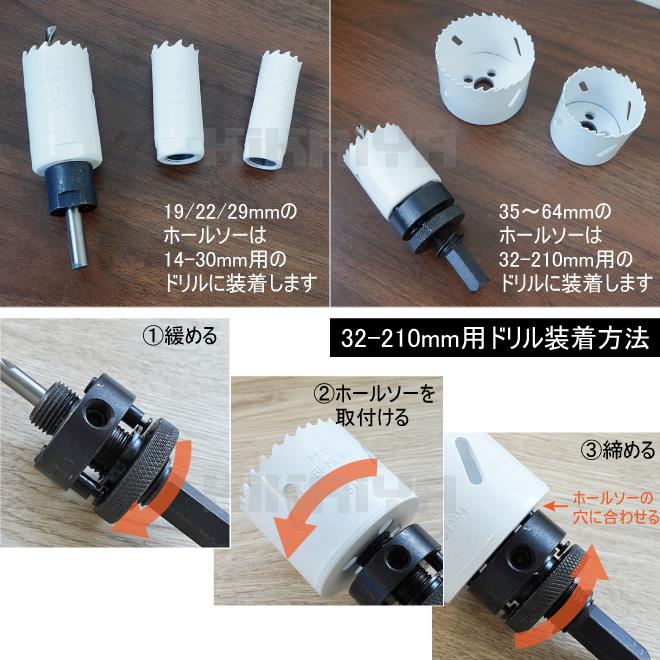 KIKAIYA（キカイヤ） ホールソーセット 10サイズ 19〜64mm ホルソー