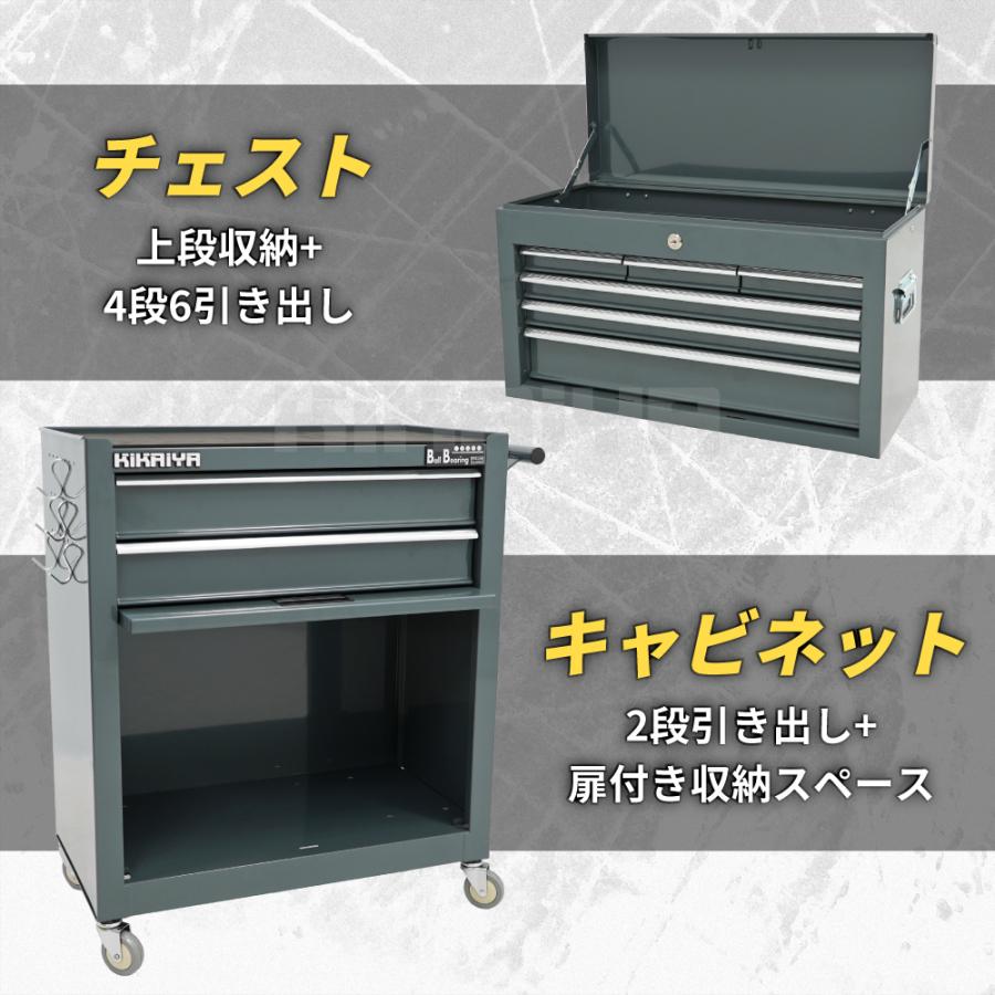 KIKAIYA（キカイヤ） キャビネット＆チェスト セット グレー 収納