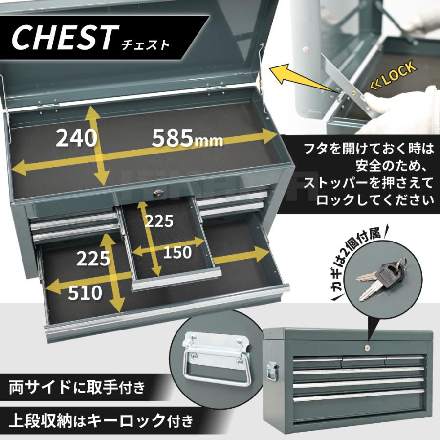 KIKAIYA（キカイヤ） キャビネット＆チェスト セット グレー 収納