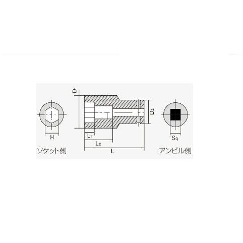 HiKOKI (旧：日立工機)　六角ソケット(9.5-17mm)　0099-6131｜kikaiyasan｜02