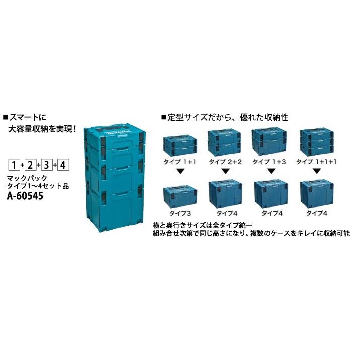 Makita - 【マキタ】マックパック　サイズ1～4　まとめ売り【即納】 マキタ（makita） マックパック(タイプ1〜4セット品) A-60545 : e