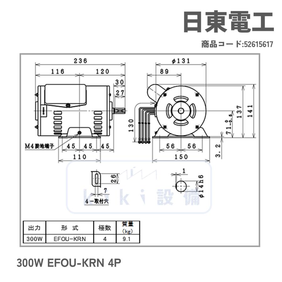 【即日発送】 進化設計図 プロモ 4枚セット 日東電工 単相 モータ 300W EFOU-KRN 4P 100V 屋内 横型 新品