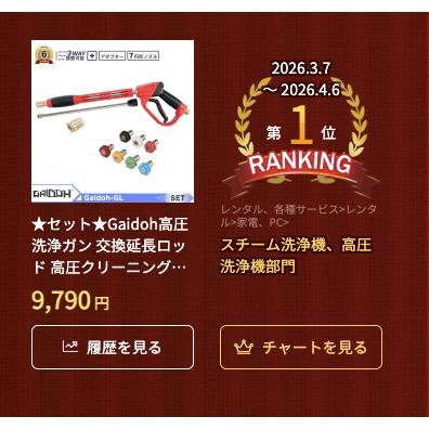 ☆セット☆Gaidoh高圧洗浄ガン 交換延長ロッド 高圧クリーニングガン