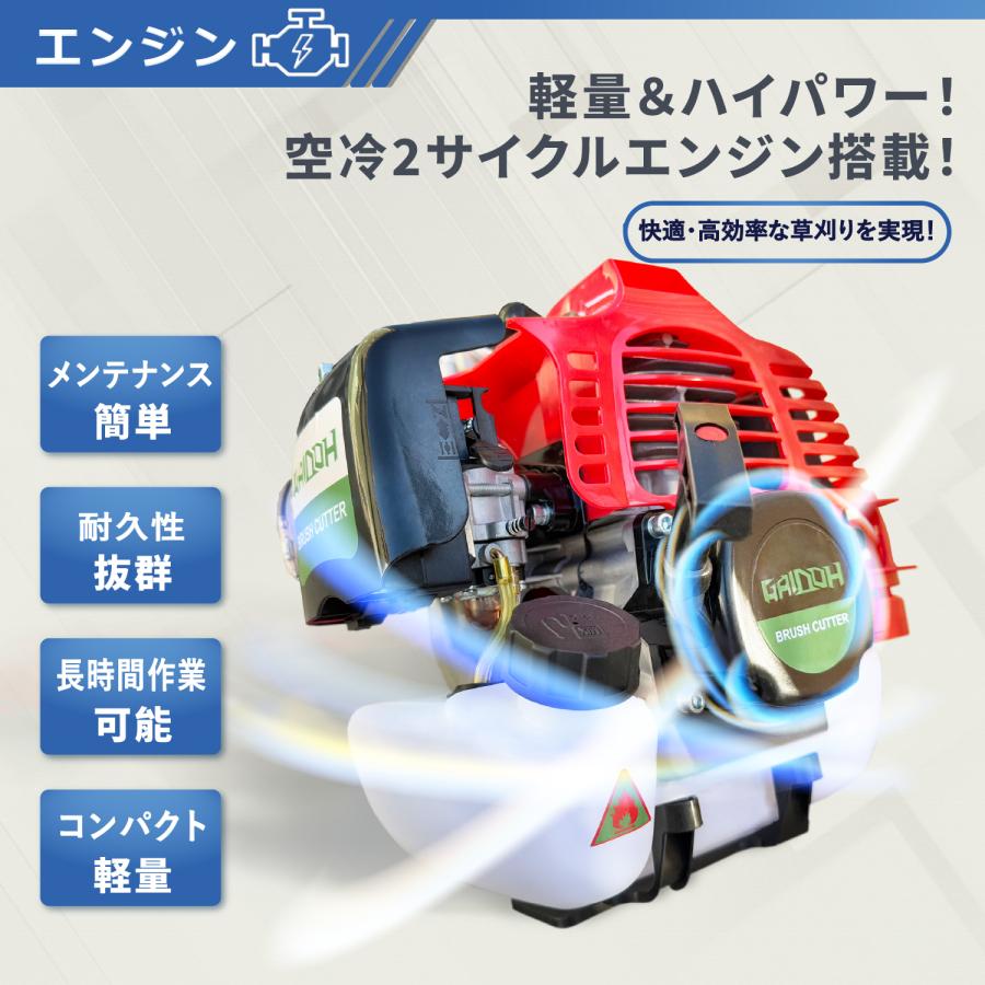 Kareyou ☆手押し式草刈機☆Gaidoh52cc エンジン刈払機 手押し式草刈機