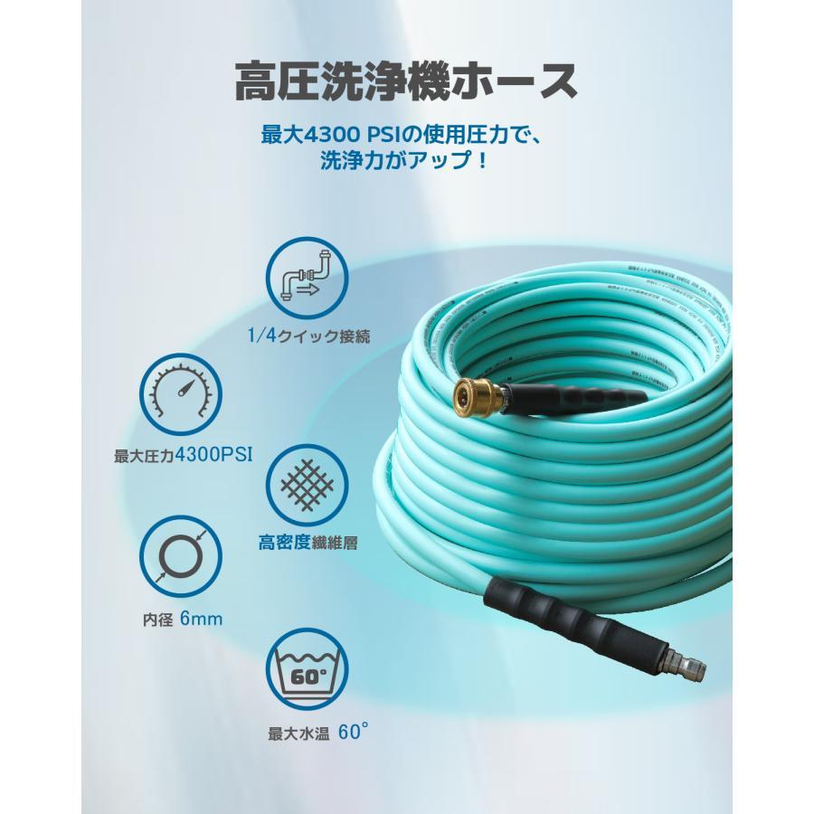 ☆高品質！☆Kareyou 高圧洗浄機ホース 20m 両端1/4ワンタッチクイック