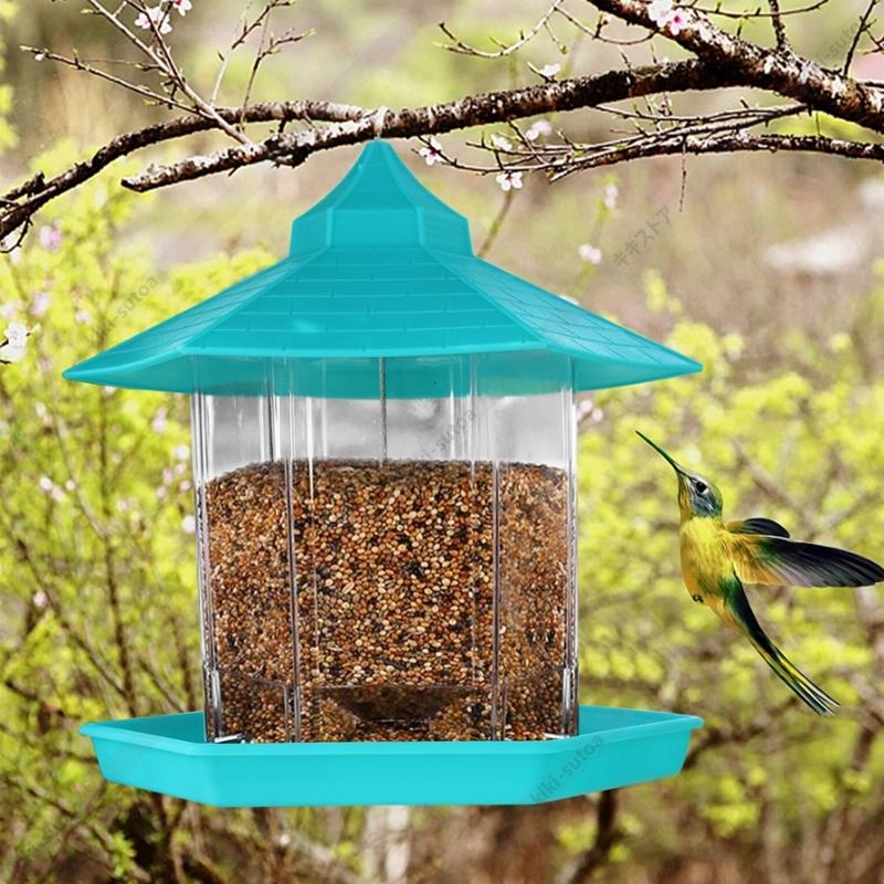 鳥餌箱 バードフィーダー 自動給餌器 吊り下げ 六角形 屋外ハチドリ鳥餌箱 鳥給餌器 鳥用品 屋外 野鳥餌台 餌やり 公園 庭 おしゃれ 送料無料 向日葵shop バードレザーフィーダー装飾品吊り下げバードフィーダーハチドリフィーダー屋外用 Adherashoes Com