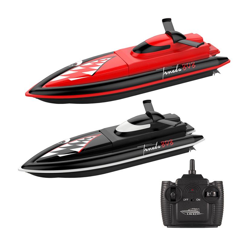 リモコンボート玩具 ラジコンボート 船 2.4Ghz無線操作 ダブルモータ