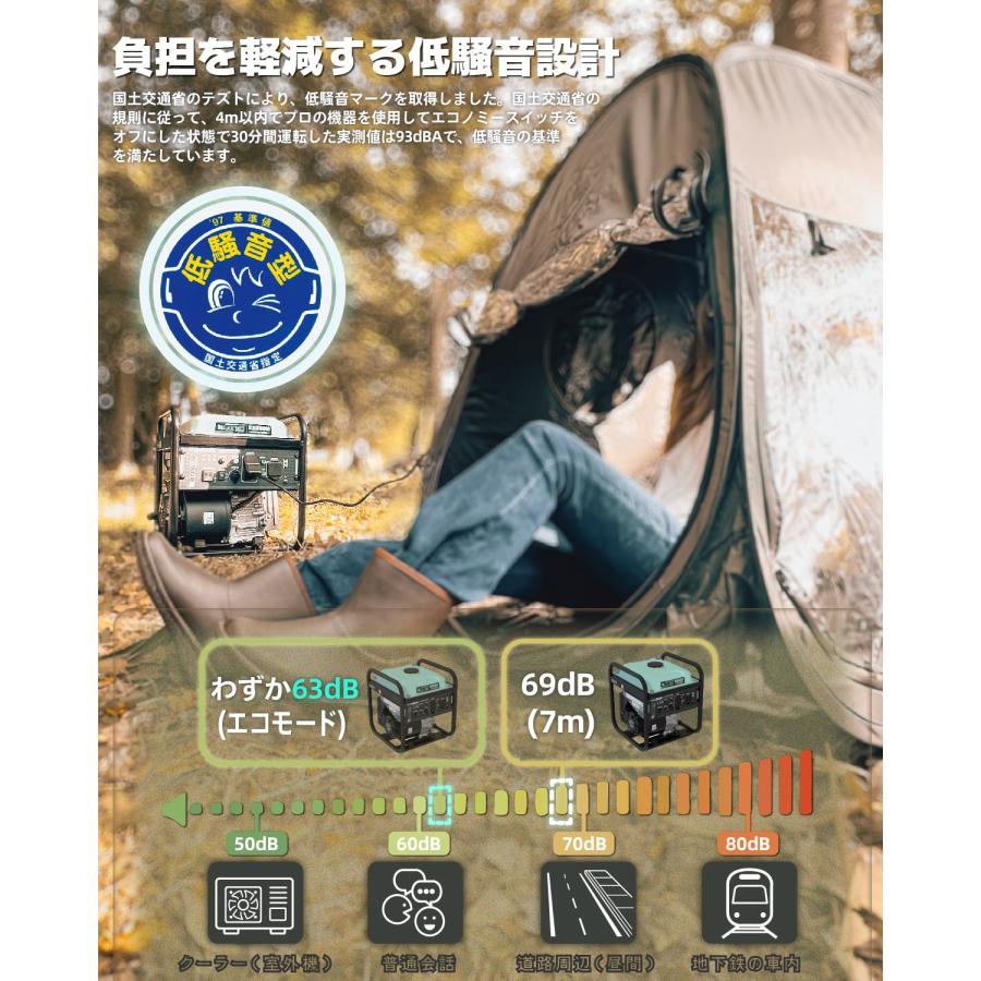 Kareyou ☆業界最小☆Kareyouインバーター発電機 4.8kVA ガソリン 正弦 