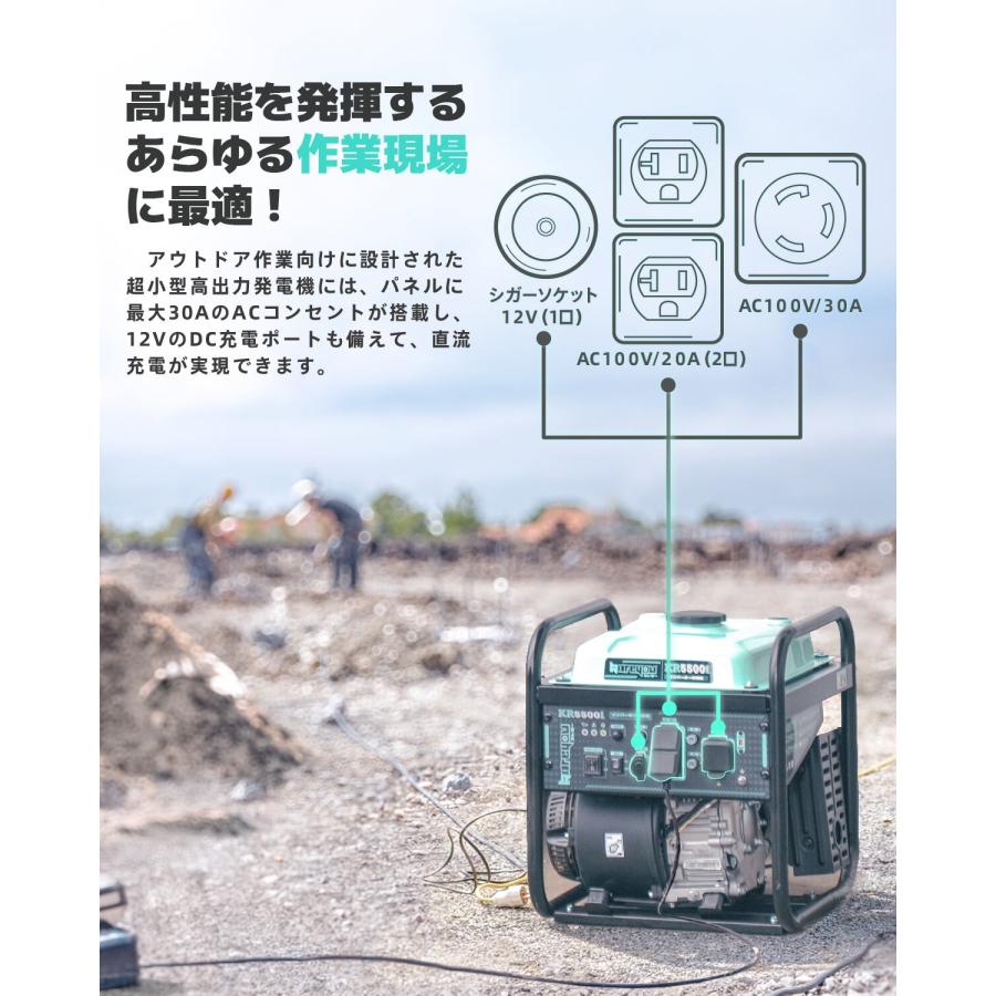 Kareyou ☆業界最小☆Kareyouインバーター発電機 4.8kVA ガソリン 正弦 