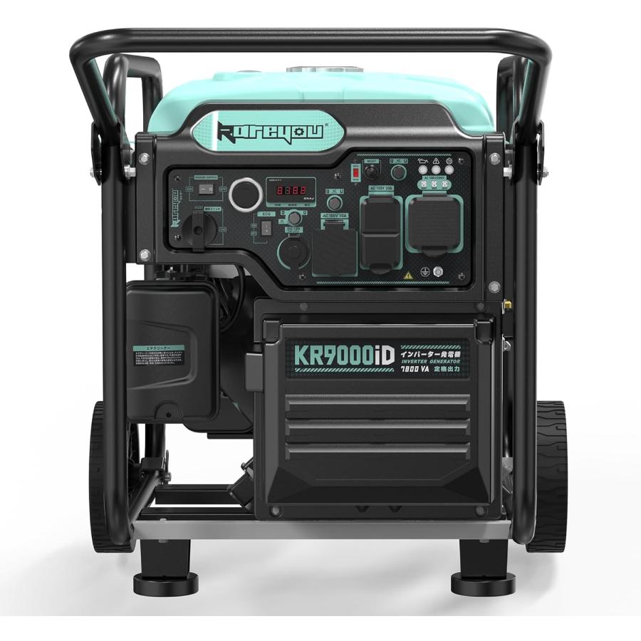 中古★単相100V/200V★インバーター発電機 ガソリン 最大8.3kVA Kareyou ☆最大8.3kVAV☆Kareyouインバーター発電機 単相100V/200