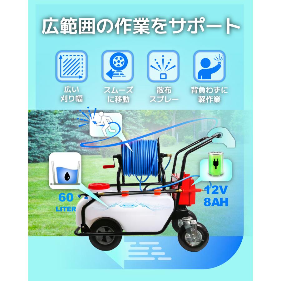 Kareyou ☆ポイント最大11.5％！☆噴霧器 バッテリー式噴霧器 60L 静音