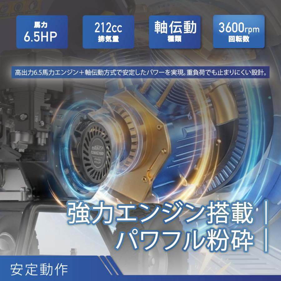 Gaidoh ☆軽量☆ウッドチッパー粉砕機 最大80mm対応 ガーデン
