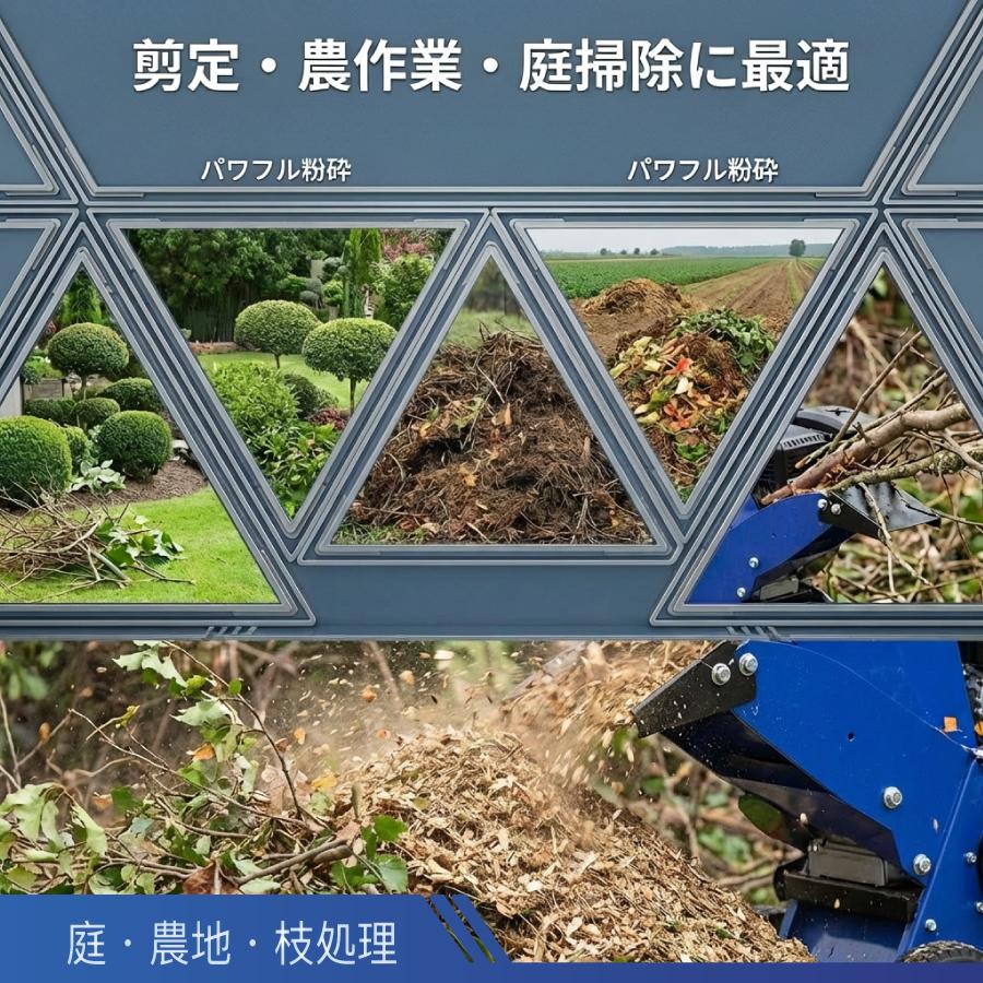 Gaidoh ☆軽量☆ウッドチッパー粉砕機 最大80mm対応 ガーデン