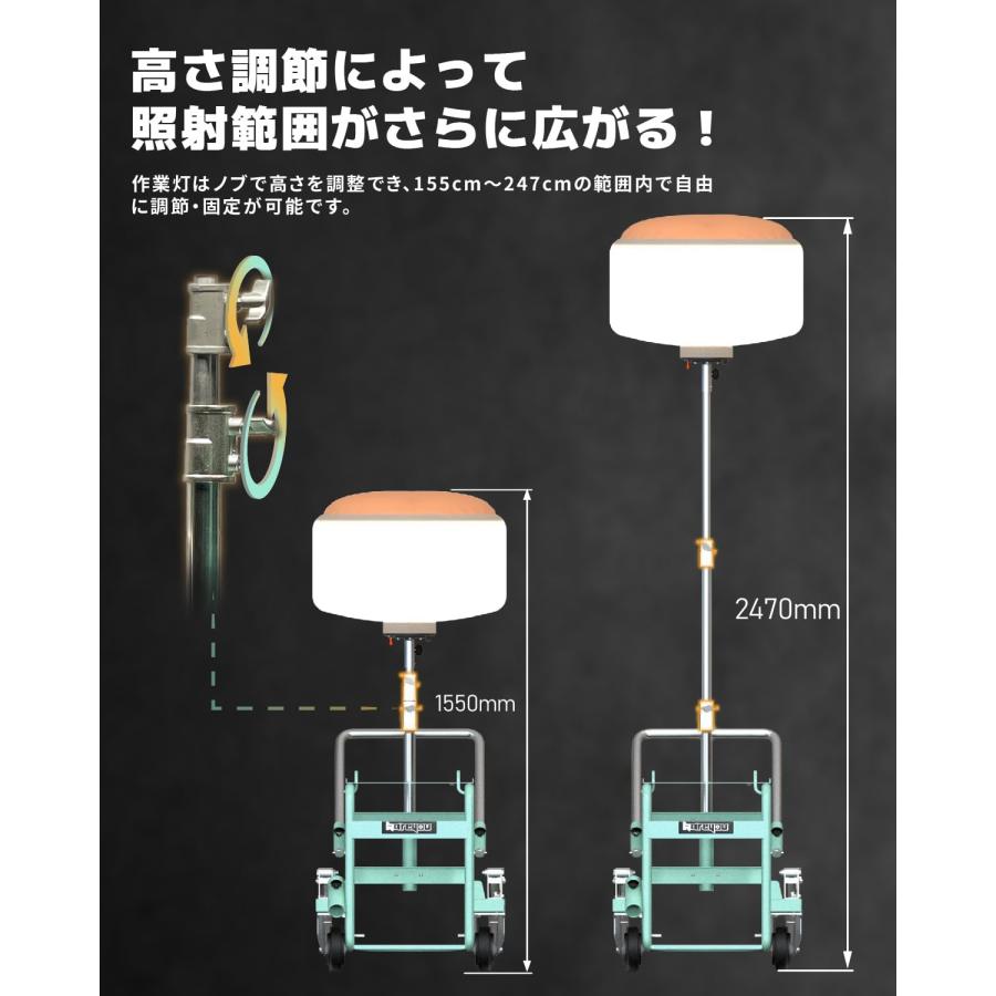 Kareyou ☆PSE認証付き☆ バルーン投光器 200W LED 発電機用投光器