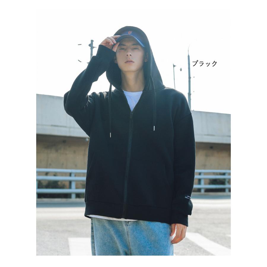 秋新作 メンズ 暖かい 裏起毛 ジップアップ スウェット パーカー 冬用 男性用 オーバーサイズ 秋アウター Cpdown701 Kiki ファッション 通販 Yahoo ショッピング