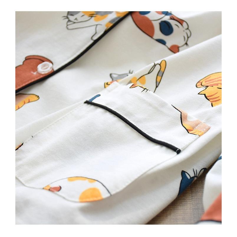 春新作 レディース ねこ柄 パイピング パジャマ 綿100 長袖 上下セット かわいい 春用 寝間着 部屋着 Women S Pj Cat ルームウェア ナイトウェア Pj025 Kikiファッション 通販 Yahoo ショッピング