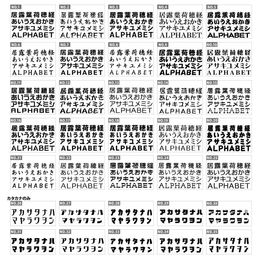 囲み文字 [枠高さ2cm] 耐水有 耐候有 屋外用（ツヤあり）カラー 漢字