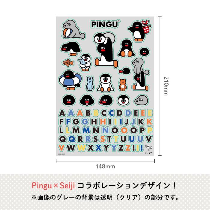 シール ステッカー 透明 耐水性 デコ ピングー Pingu×Seiji シール ステッカー 透明 耐水性 デコ ピングー Pingu×Seiji