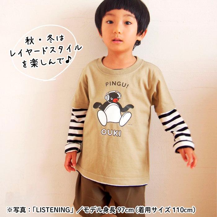 名前入り キッズ Tシャツ ピングー 子供服 おしゃれ 名入れ プレゼント ギフト 出産祝い 90 100 110 PINGU（FACE）｜kikka-for-mother｜06