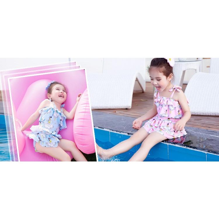 おしゃれ ワンピース 女の子の水着 S ２lまで 肌に優しい 紫外線防止 弾性高いので 子供が存分に水遊び出来ます メール便対応 海外