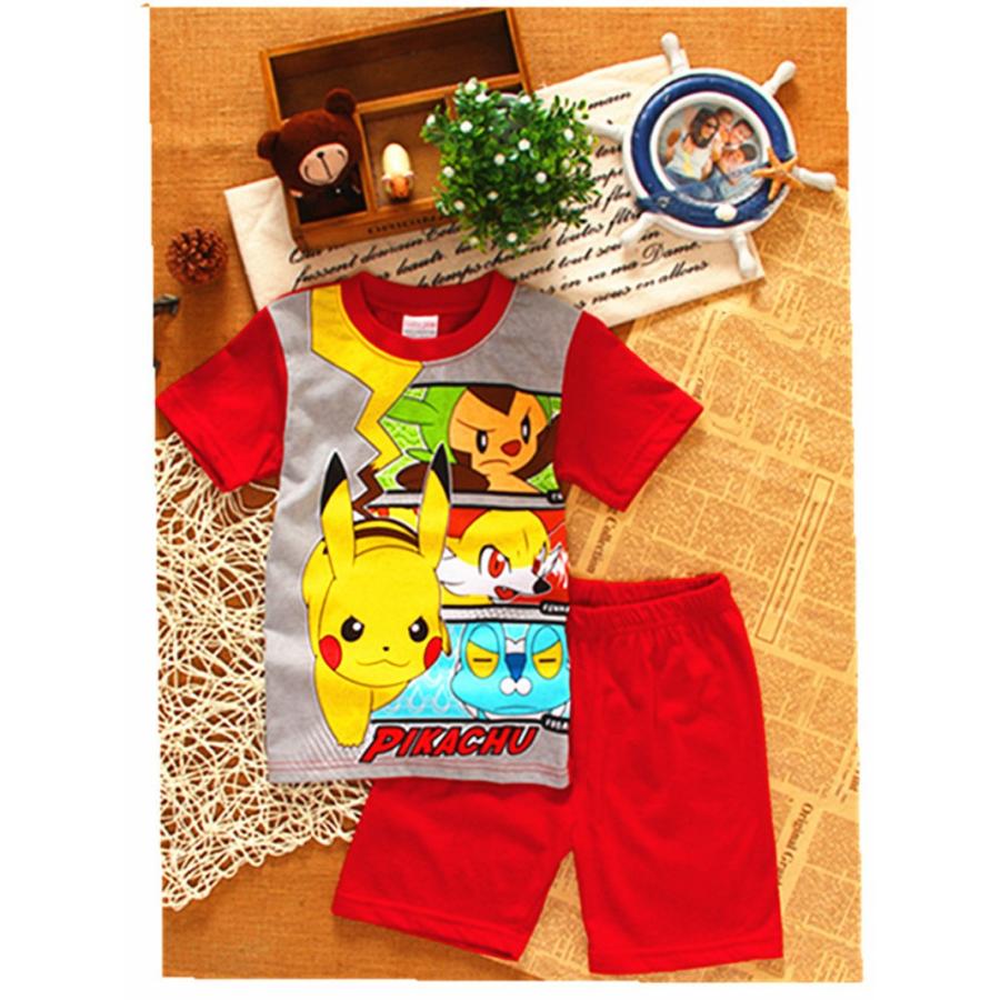送料無料】キッズ 子供服 ジュニア 上下セットルームウェア パジャマ 半袖短パン(ポケモン)90cm〜130cm 春夏 薄手 :0625-8:貴公子ショップ 通販 ポケモン パジャマ ルームウェア 上下セット