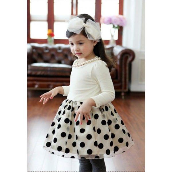 有名な高級ブランド 限定セール Sale 送料無料シフォン地水玉チュニックワンピース フェイクパール付き 全2色 7 100cm 15 140cm Gestoci Ci