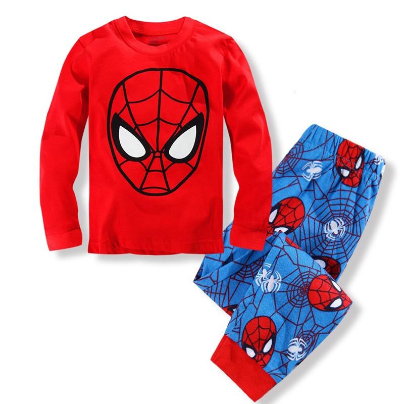 経典 プリントキッズ 子供服 ジュニア 上下セットルームウェア パジャマ 長袖 スパイダーマン レッド 90cm〜130cm 春夏秋 薄手綿100% スパイダーマン パジャマ キッズ 子供 男の子 ボーイス 長袖 長ズポン