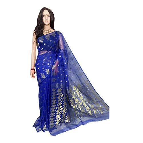 値引 ブルーインドのボリウッドの伝統的なエレサム葉ジャムダニ純粋なreshamシルクブラウスドレスインドのサリーの 手数料安い Toscelikspecialsteel Com