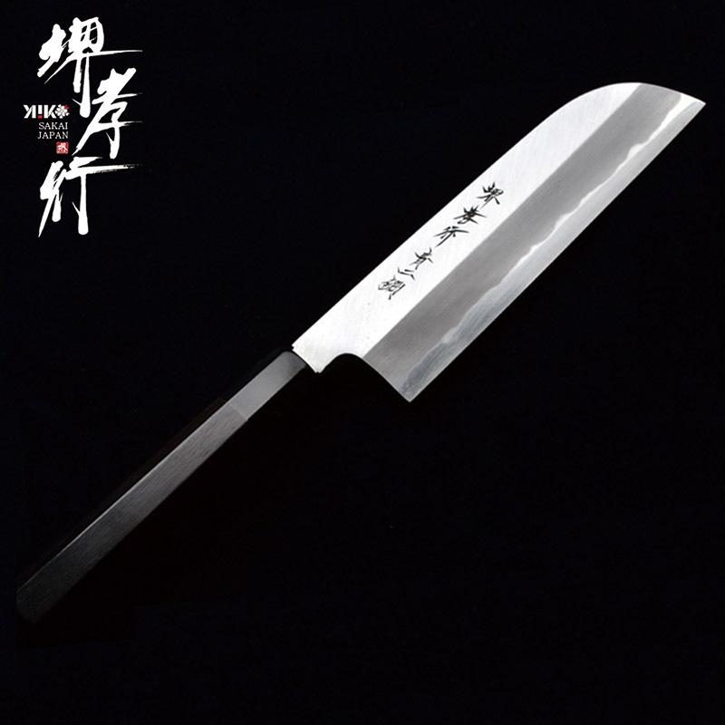 D3_青二鋼 黒丹柄 Aounikou-Ebony Handle_210mm(鎌型薄刃)