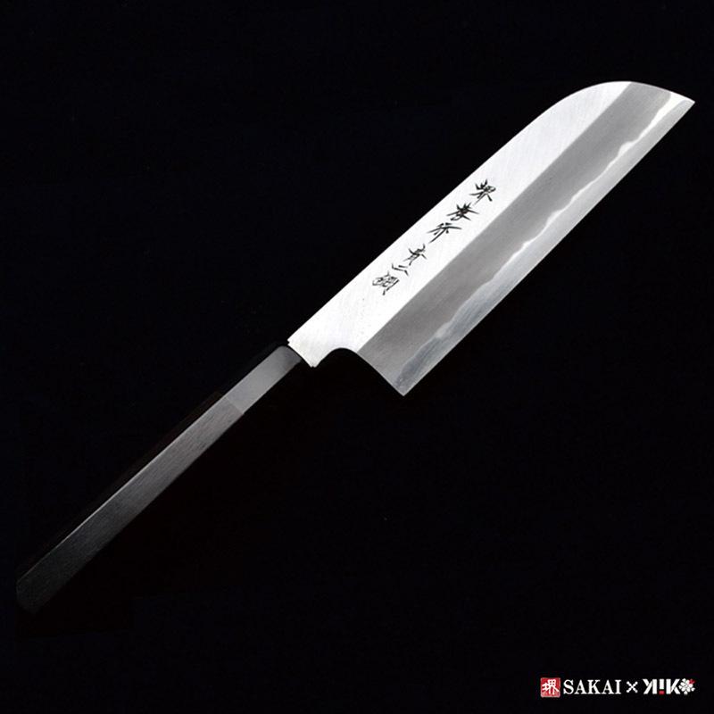D3_青二鋼 黒丹柄 Aounikou-Ebony Handle_210mm(鎌型薄刃)の画像