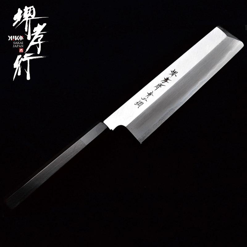 E3_青二鋼 黒丹柄 Aounikou-Ebony Handle_210mm(薄刃)