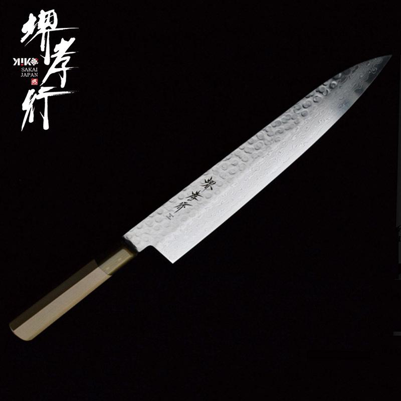 A1_45ダマスカス割り込み Damascus-45Layer_180mm(和牛刀)