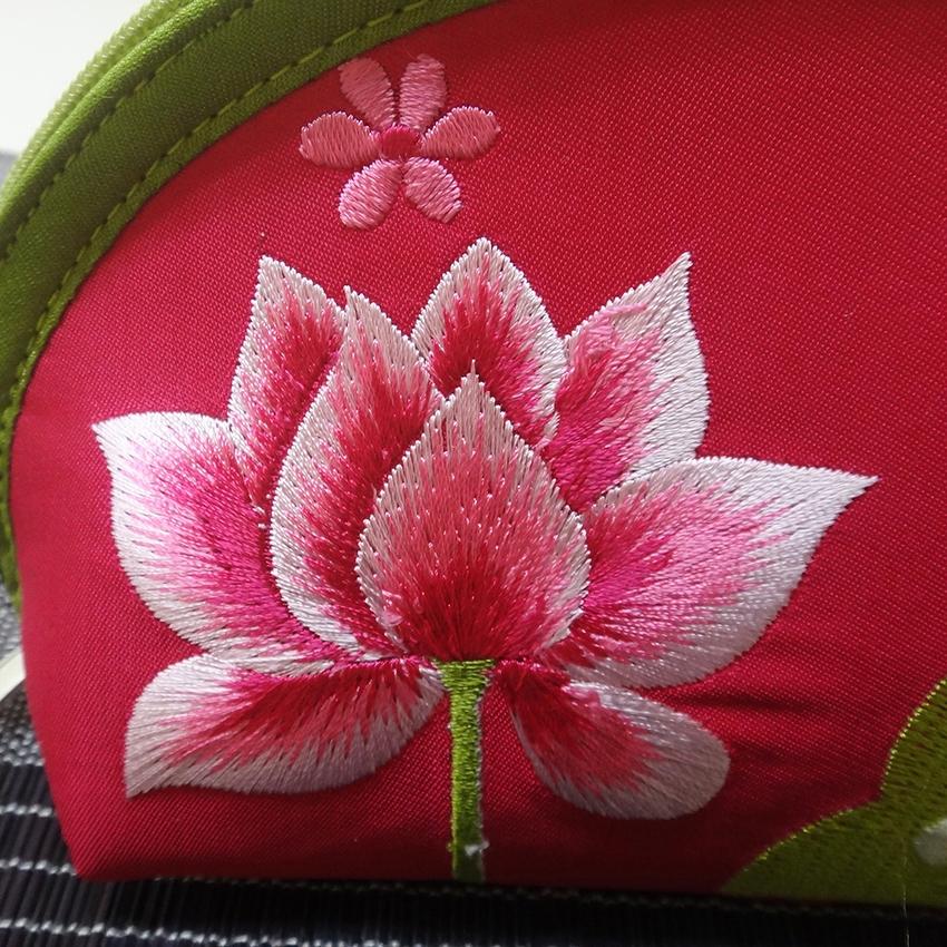 ベトナム雑貨】蓮刺繍ポーチ（シルク）/ピンク : 菊五郎の店 - 通販