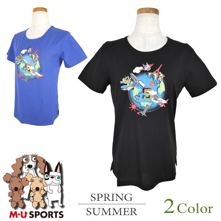 メール便・ゆうパケット MUスポーツ ゴルフウェア 半袖カットソー（M/L/LL寸：レディース） 春夏 50％OFF/SALE