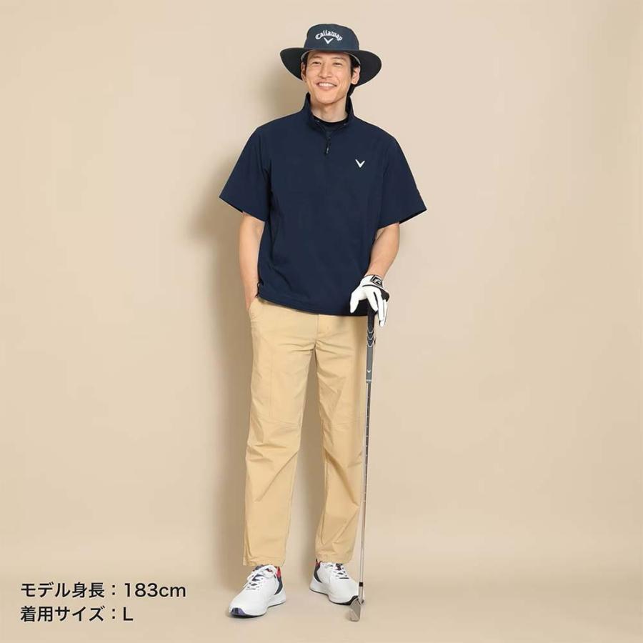 ポイント10倍 メール便・ゆうパケット キャロウェイ Callaway 半袖ハーフジップブルゾン （M/L/LL/3L寸：メンズ） 2024春夏新作モデル SALE c24116100｜kikuji｜04