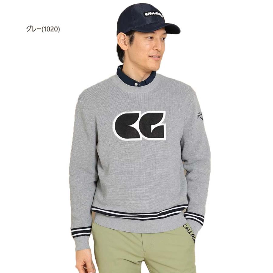 メール便・ゆうパケット キャロウェイ Callaway クルーネックニット （M/L/LL寸：メンズ） 2024春夏新作モデル SALE c24118101｜kikuji｜06