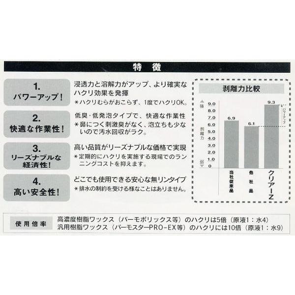 業務用剥離剤「リンレイ：クリアーZ 18L入り」万能タイプ剥離剤_1