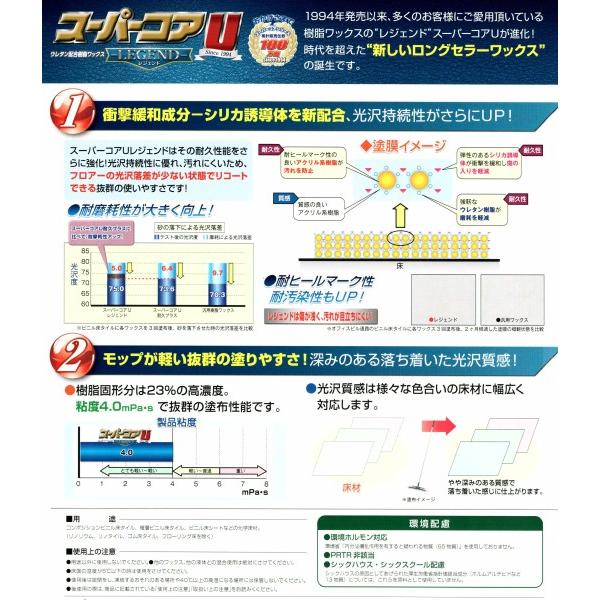 業務用ワックス「ペンギン：ス−パーコアU レジェンド」床用ワックス18L入りの画像