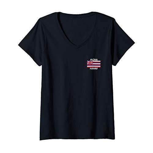 【あす楽対応】 Tシャツ　女性向 レディースアロハハワイハワイアンアイランド国旗ホームバイブヴェネックTシャツ 半袖